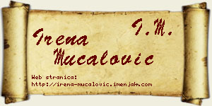 Irena Mučalović vizit kartica